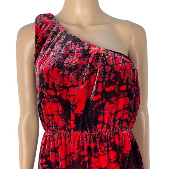 Rachel Comey One Shoulder Velvet Silk Blend Cocktail Holiday Dress - Picture 5 of 15